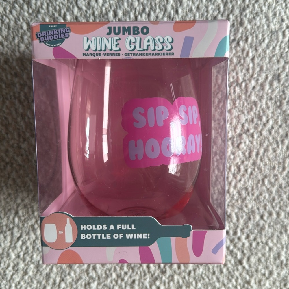 Drinking Buddies Jumbo Wine Glass🍷✨